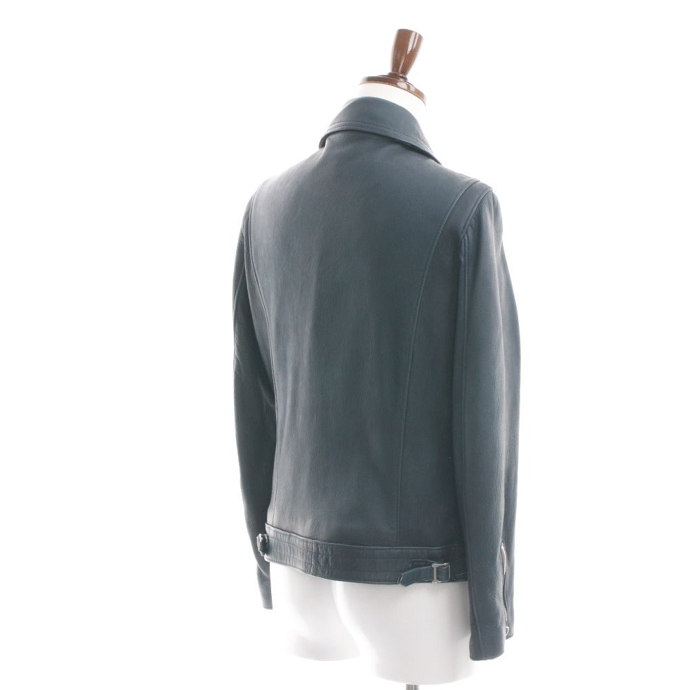 ■ リアルマッコイズ×ルイスレザー アヴィアキット ディアスキン サイクロン ライダースジャケット アウター メンズ 42 ネイビー