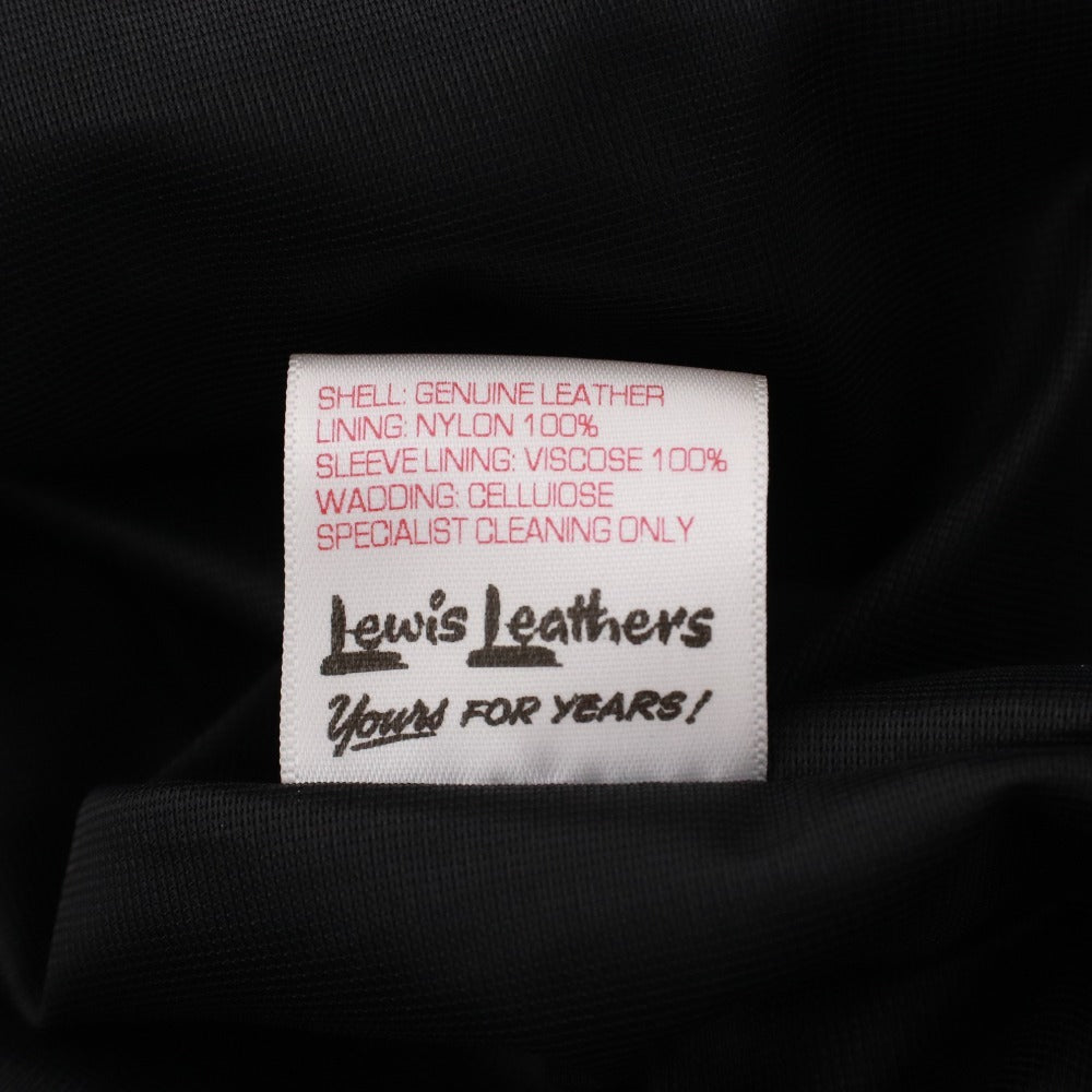 ■ リアルマッコイズ×ルイスレザー アヴィアキット ディアスキン サイクロン ライダースジャケット アウター メンズ 42 ネイビー