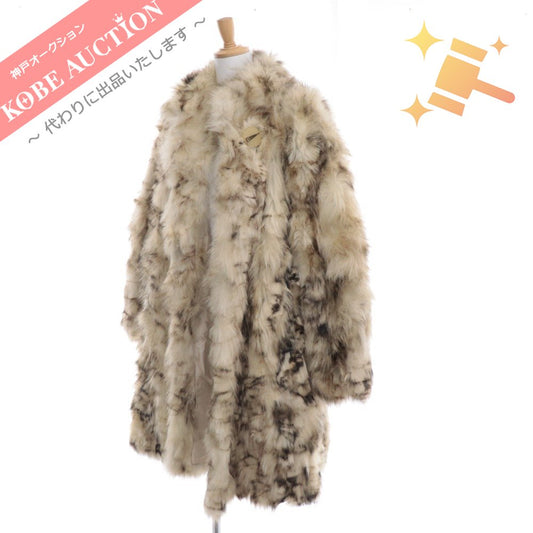 ■ FENDI fur coat, fox fur, outerwear, women's, beige, storage case included