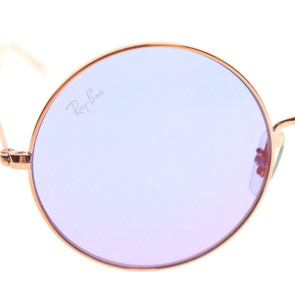 ■ Ray-Ban sunglasses RB3592 round, non-prescription eyewear for men and women, pink gold, with case