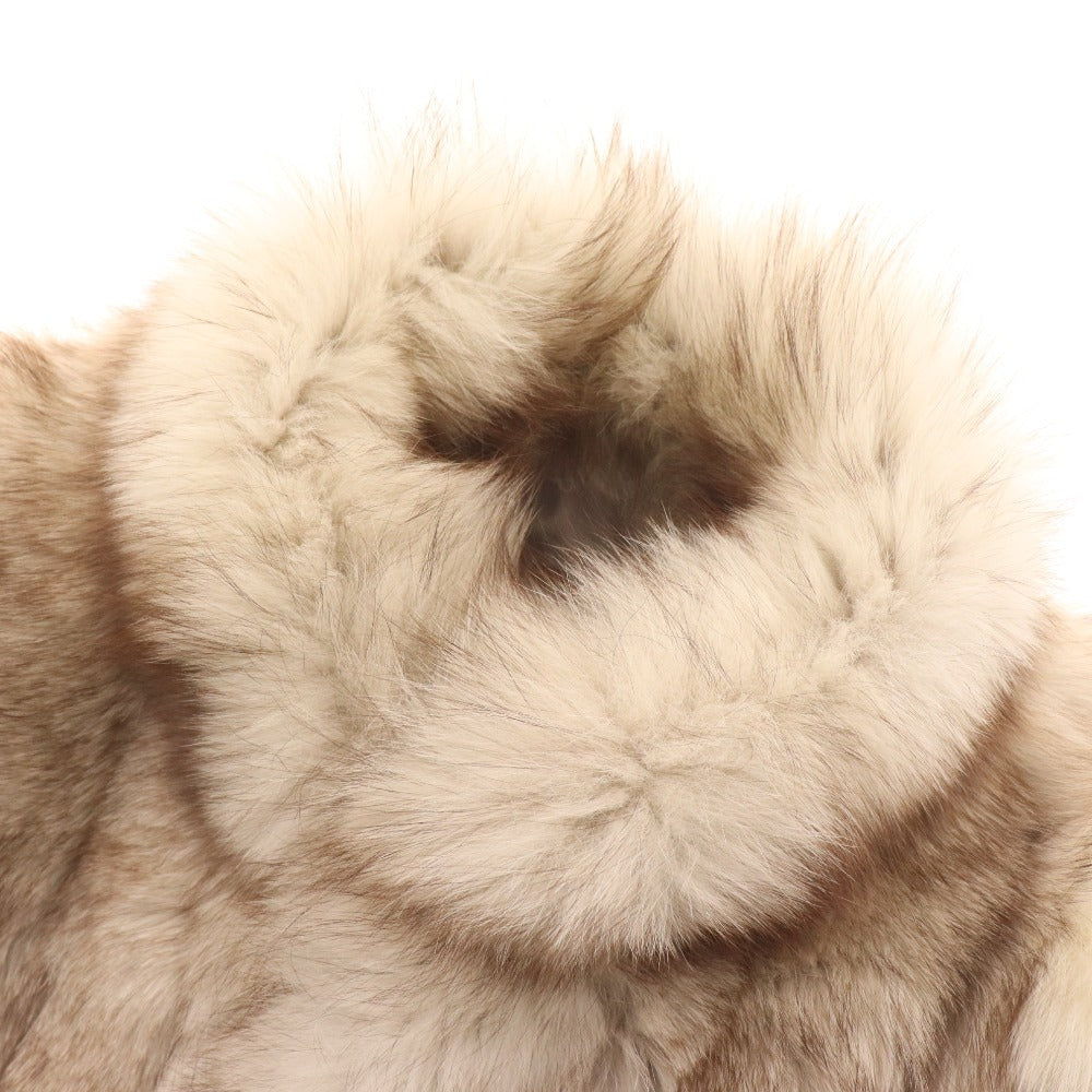 ■ Sagamink Fox Coat Outerwear Women's White Brown