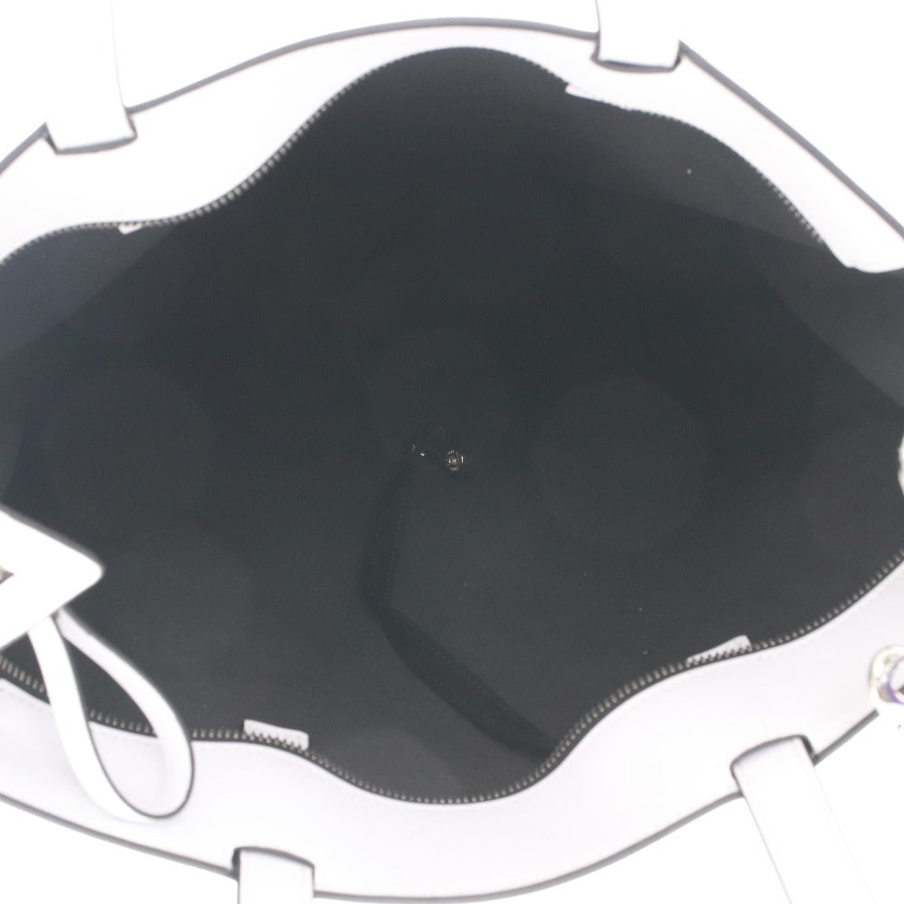 ■ Valentino Garavani Tote Bag, Shoulder Bag, Handbag, Logo Zipper Pouch, Men's White