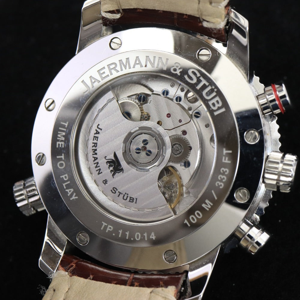 ■ YA-MAN &amp; STUBE TP.11.014 Men's Automatic Golf Watch, 127.0g, Silver Dial