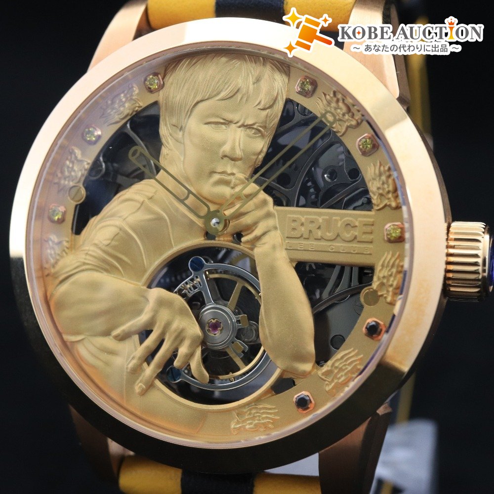 ■ Memorgin Tourbillon Bruce Lee Hand-Wound Watch, 104.0g, Men's, Gold Dial