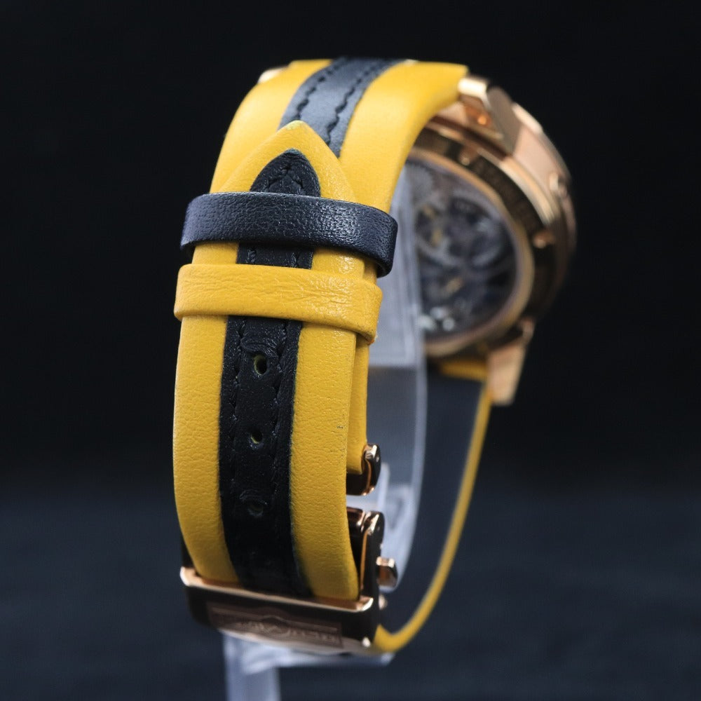 ■ Memorgin Tourbillon Bruce Lee Hand-Wound Watch, 104.0g, Men's, Gold Dial