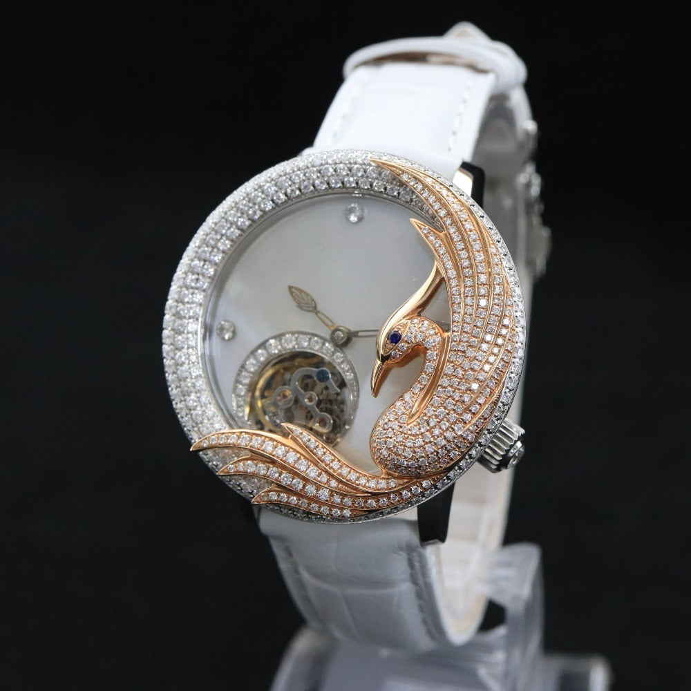 ■ メモリジン 腕時計 SARAH ZHUANG 鳳凰 フェニックス トゥールビヨン 手巻き 82.5g メンズ シルバー 文字盤 ホワイト