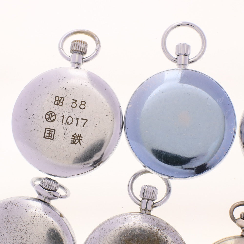 ■ SEIKO 19 SEIKO SEIKO SEIKO Pocket Watch 9-piece set Bulk sale 1017 JNR Precision EMPIRE 7, 15, 21 jewels etc. Small second hand Silver