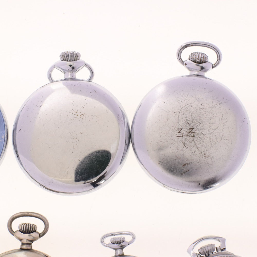 ■ SEIKO 19 SEIKO SEIKO SEIKO Pocket Watch 9-piece set Bulk sale 1017 JNR Precision EMPIRE 7, 15, 21 jewels etc. Small second hand Silver