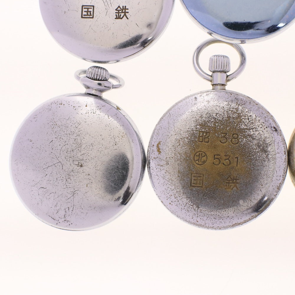 ■ SEIKO 19 SEIKO SEIKO SEIKO Pocket Watch 9-piece set Bulk sale 1017 JNR Precision EMPIRE 7, 15, 21 jewels etc. Small second hand Silver