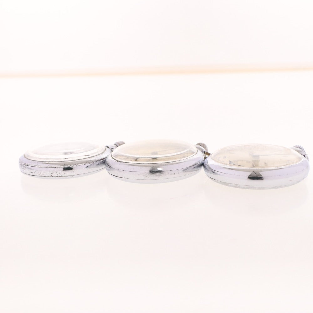 ■ 19SEIKO 19セイコー 鉄道時計 懐中時計 6点セット まとめ売り PRECISION 7550-0010 クォーツ DIAFLEX 7,15石 等 スモセコ シルバー