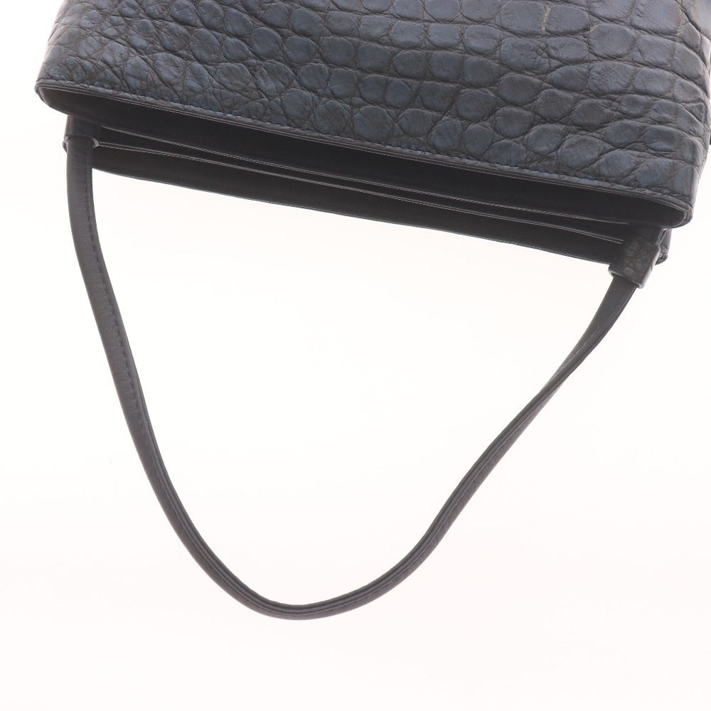 ■ Beaugrand Crocodile Leather Shoulder Bag, Wallet Shoulder Bag, 2-Way, Women's, Navy, Box Included, Unused