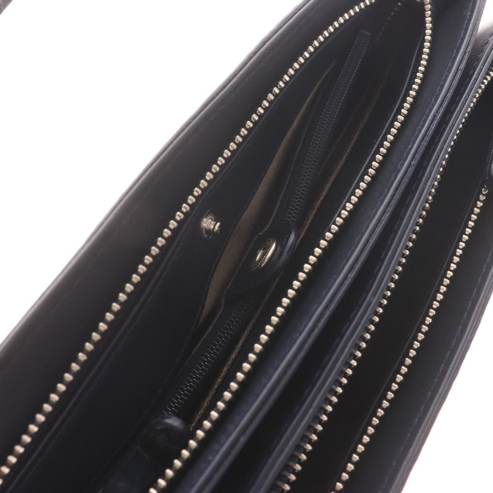 ■ Beaugrand Crocodile Leather Shoulder Bag, Wallet Shoulder Bag, 2-Way, Women's, Navy, Box Included, Unused