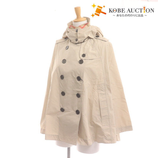 ■ バーバリーロンドン パッカブルポンチョ B1A27-525-40 トップス レディース 38 ベージュ タグ付 袋付き 未使用