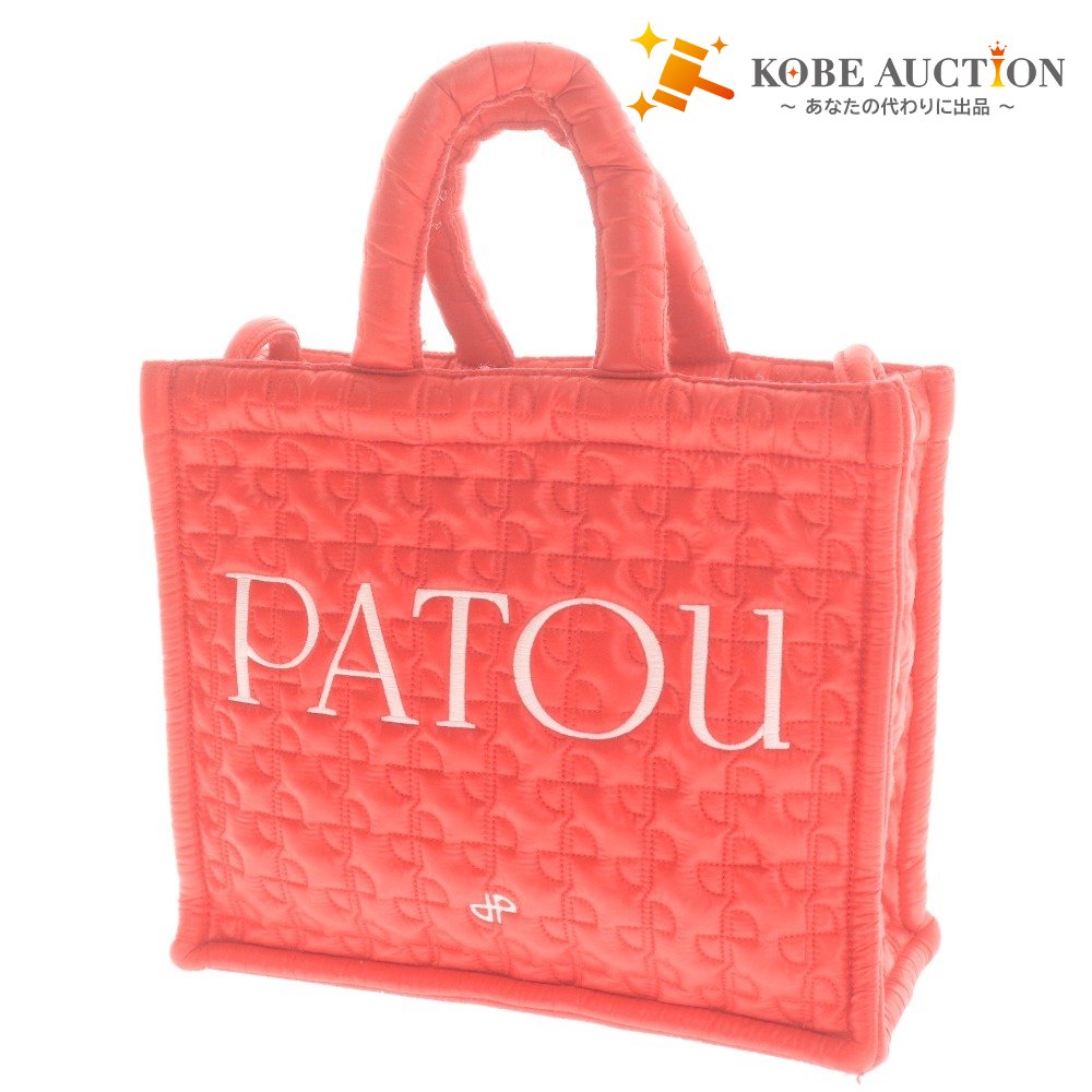 ■ パトゥ ショルダーバッグ ハンドバッグ 鞄 2WAY キルティング レディース レッド 袋付き