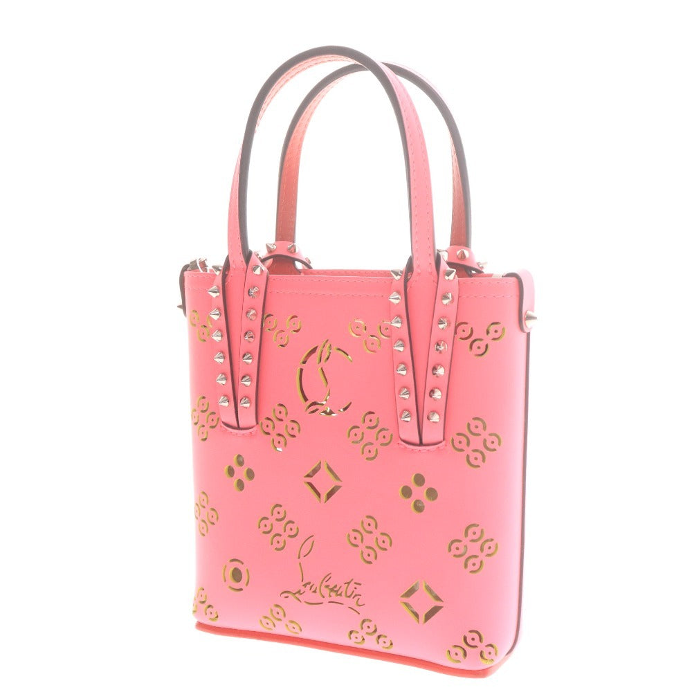 ■ クリスチャンルブタン ショルダーバッグ ハンドバッグ 鞄 2WAY スタッズ レディース ピンク 袋付き