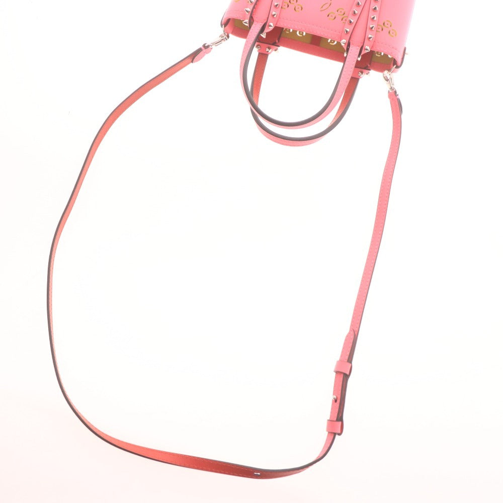 ■ クリスチャンルブタン ショルダーバッグ ハンドバッグ 鞄 2WAY スタッズ レディース ピンク 袋付き