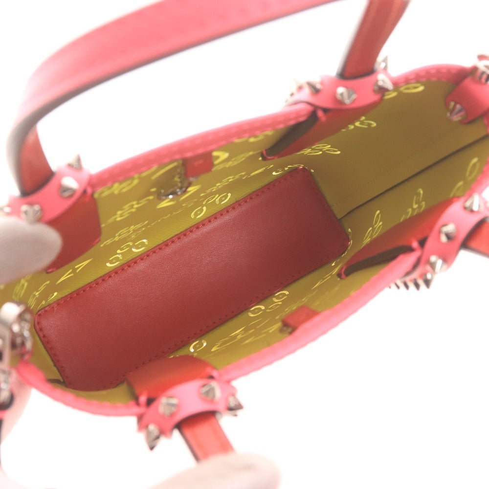■ クリスチャンルブタン ショルダーバッグ ハンドバッグ 鞄 2WAY スタッズ レディース ピンク 袋付き