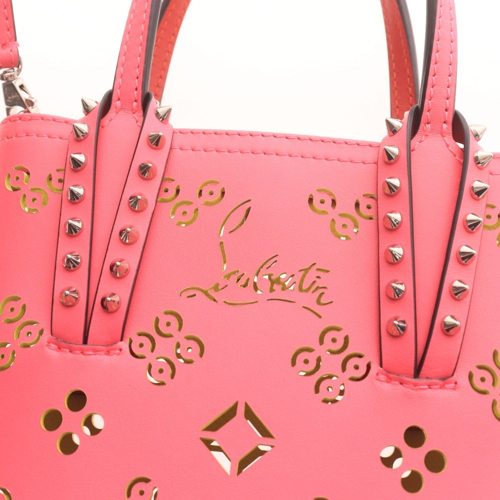 ■ クリスチャンルブタン ショルダーバッグ ハンドバッグ 鞄 2WAY スタッズ レディース ピンク 袋付き