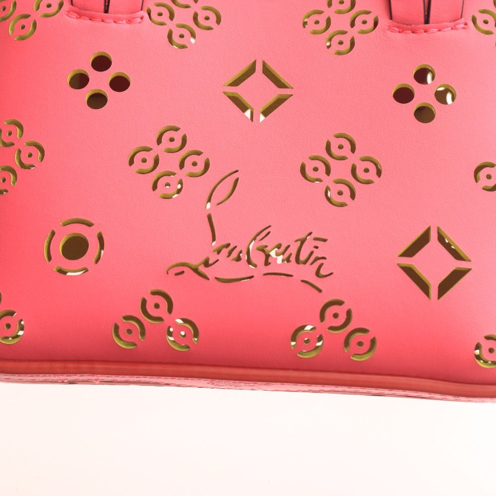 ■ クリスチャンルブタン ショルダーバッグ ハンドバッグ 鞄 2WAY スタッズ レディース ピンク 袋付き