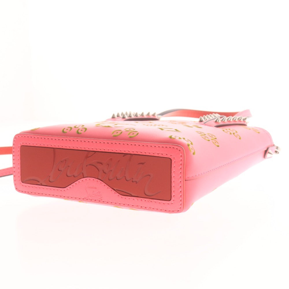 ■ クリスチャンルブタン ショルダーバッグ ハンドバッグ 鞄 2WAY スタッズ レディース ピンク 袋付き