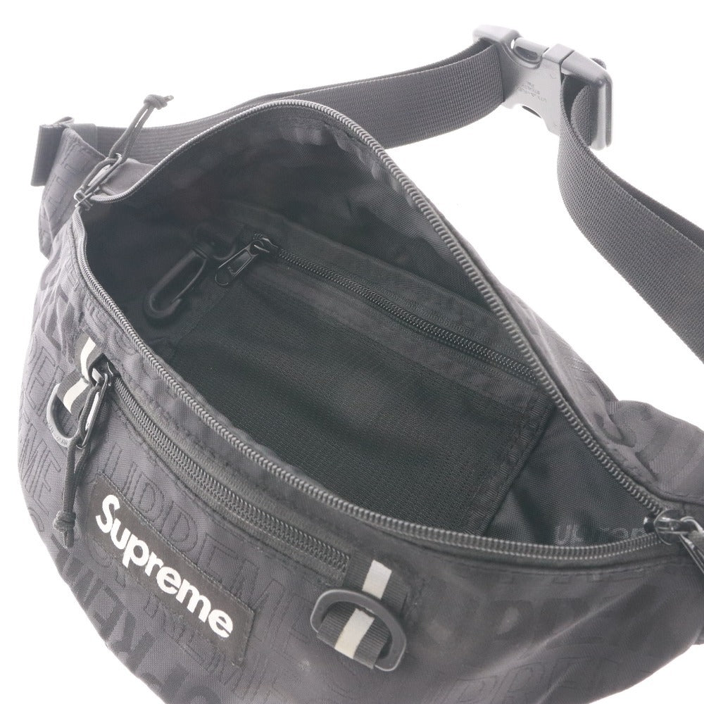 ■ Supreme シュプリーム ウェストポーチ ウェストバッグ 鞄 ファスナー ポケット メンズ ブラック