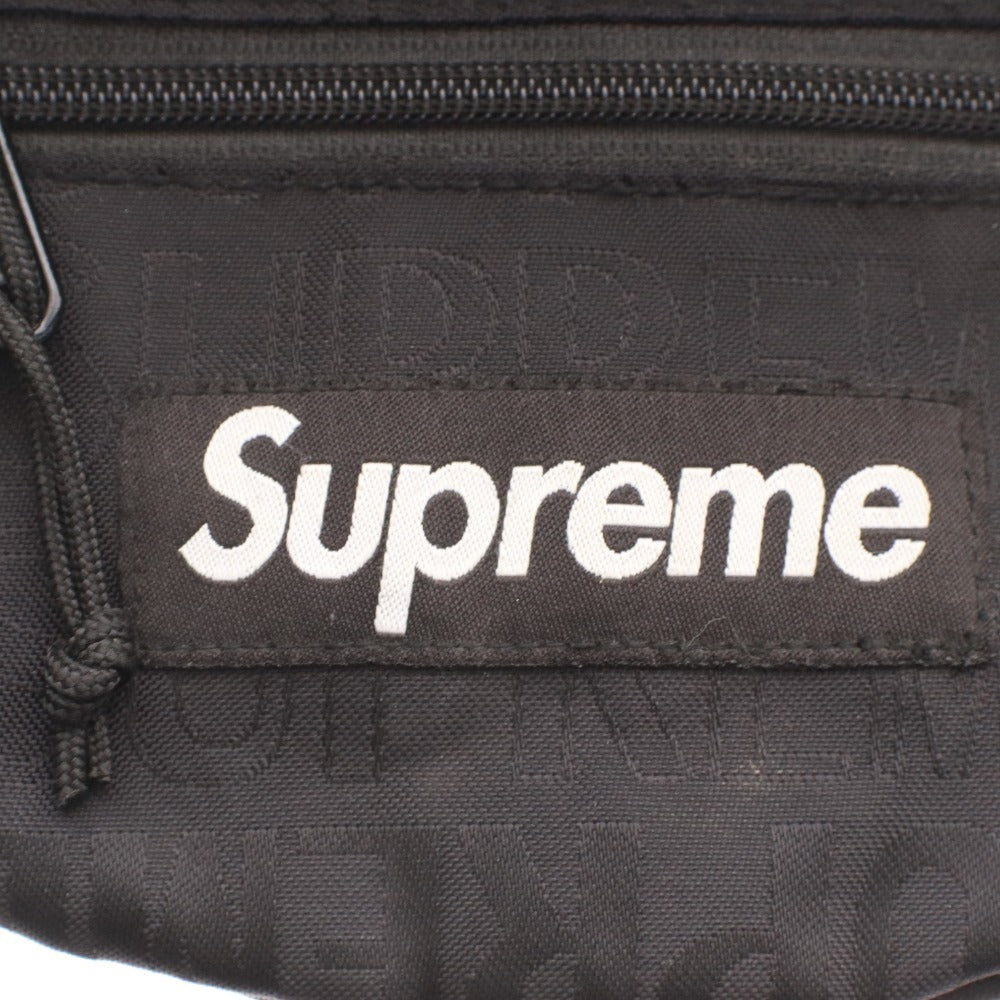 ■ Supreme シュプリーム ウェストポーチ ウェストバッグ 鞄 ファスナー ポケット メンズ ブラック