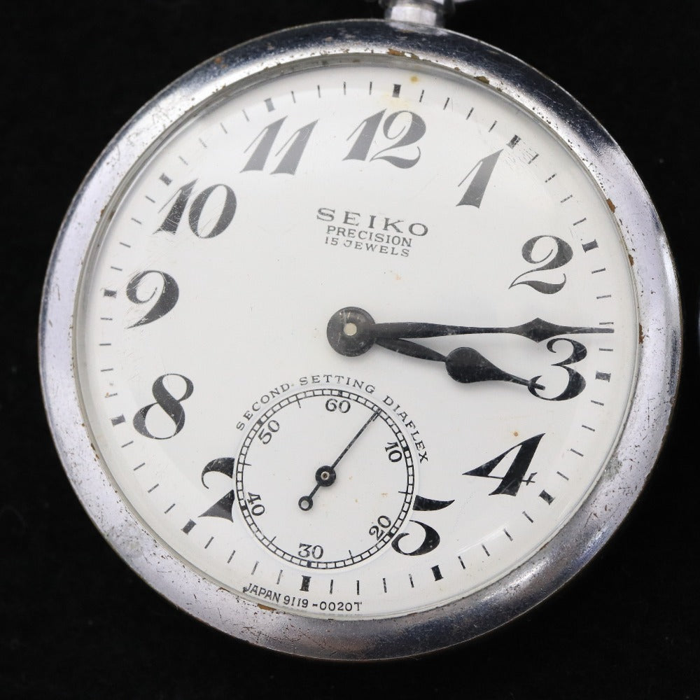 ■ セイコー 19セイコー 懐中時計 3点セット まとめ売り 15石 21石 等 メンズ レディース シルバー 文字盤 ホワイト