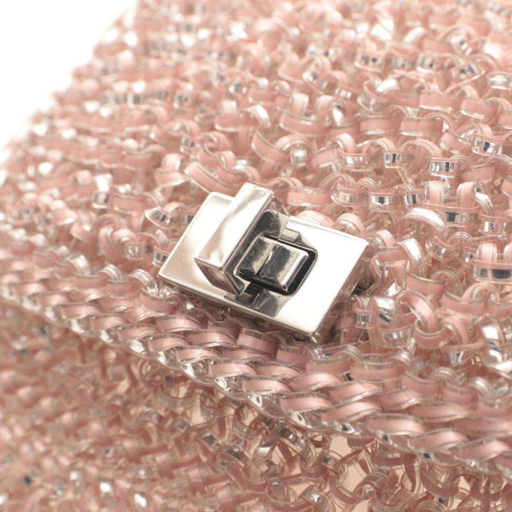 ■ ANTEPRIMA Shoulder Bag Perla Glitter Luxury Silver Hardware Women's Pink Beige