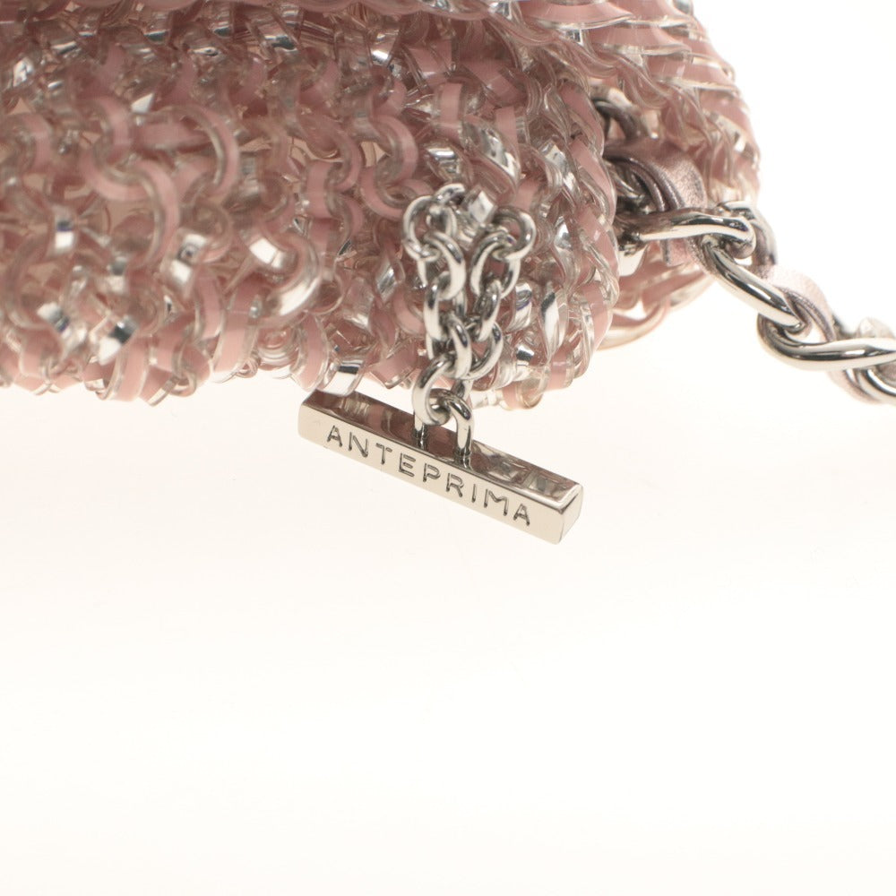■ ANTEPRIMA Shoulder Bag Perla Glitter Luxury Silver Hardware Women's Pink Beige