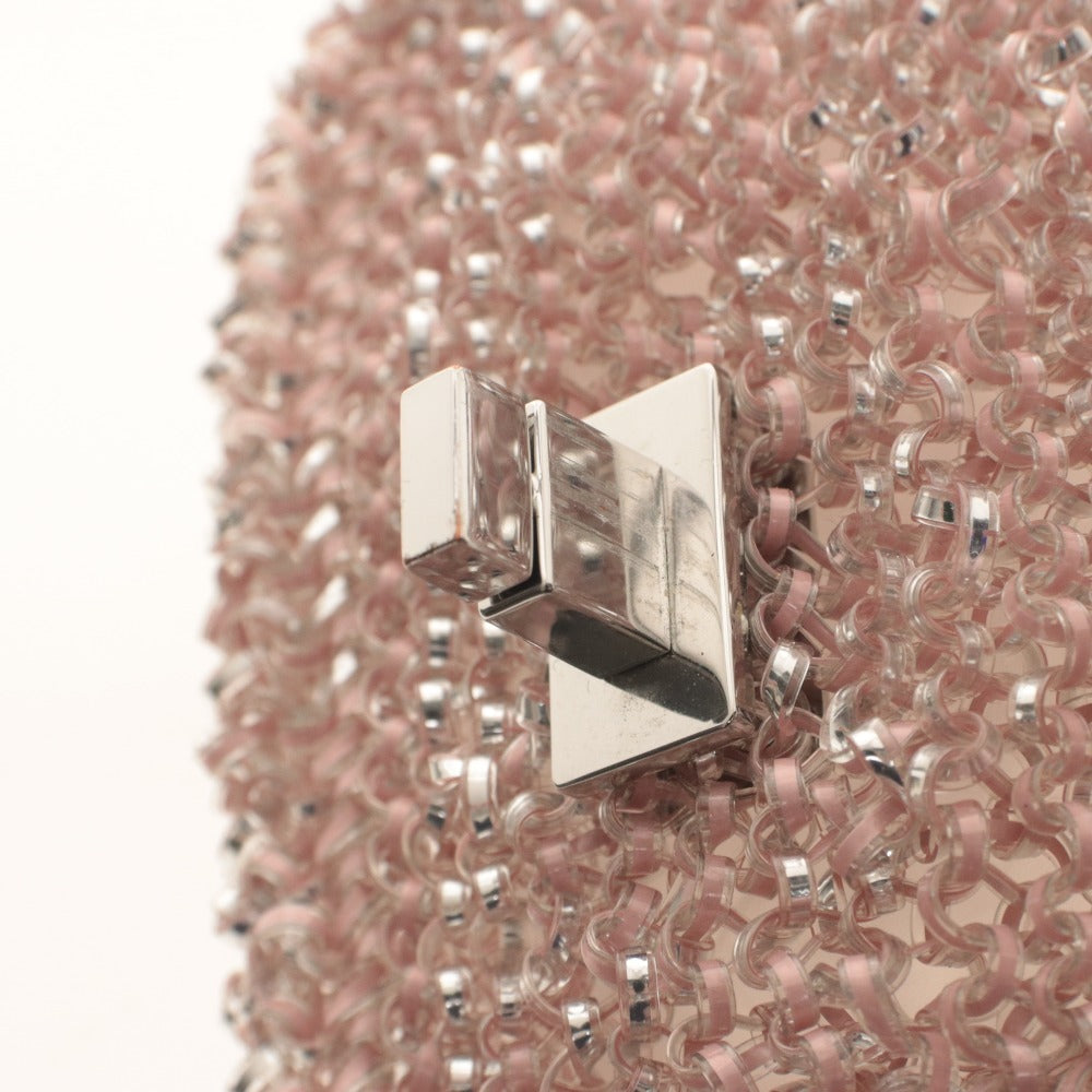 ■ ANTEPRIMA Shoulder Bag Perla Glitter Luxury Silver Hardware Women's Pink Beige