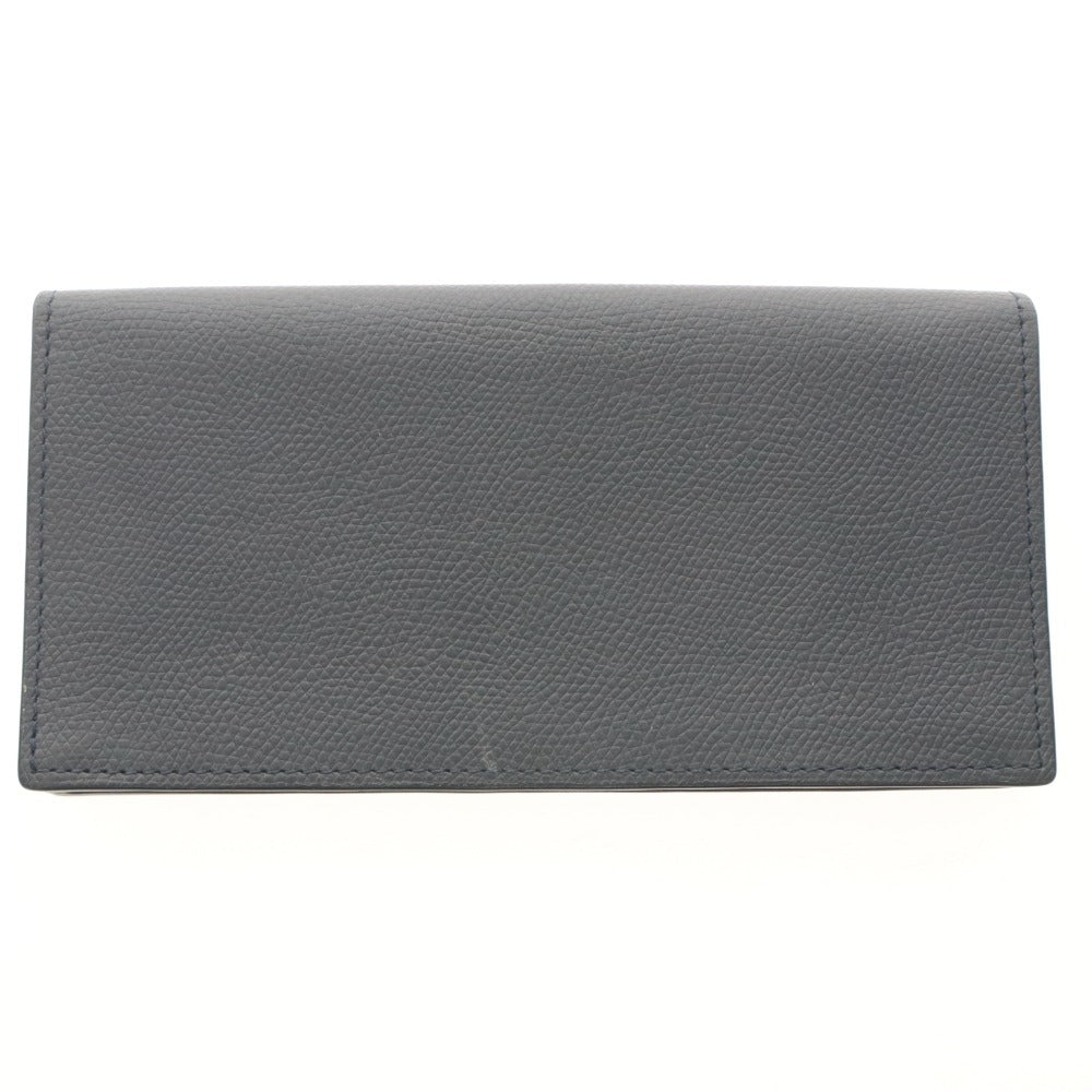 ■ Camille Fournet Long Wallet, Calf Leather x Alligator, Bill Compartment, Coin Pocket, Men's, Navy
