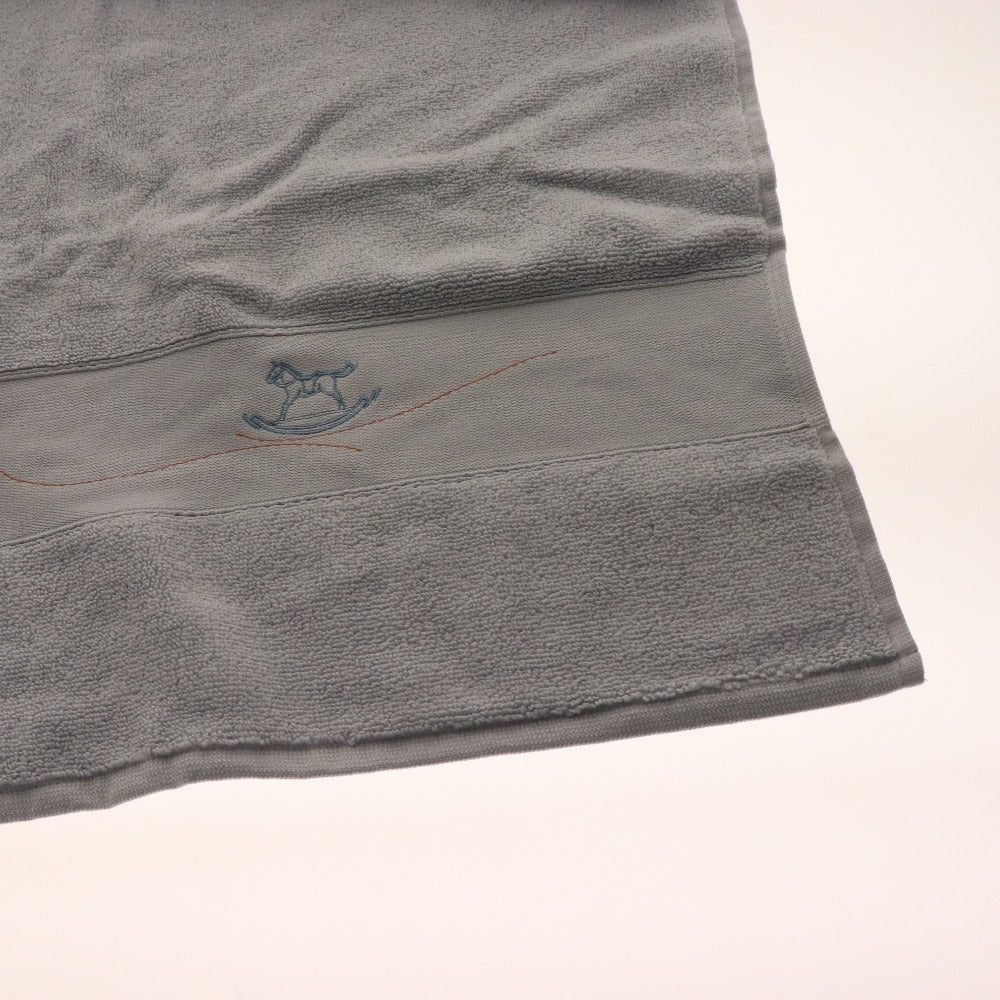 ■ Hermes bath towel, organic cotton, blanket, towel, baby towel, blue, tag, box included, unused