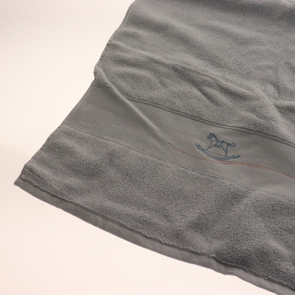 ■ Hermes bath towel, organic cotton, blanket, towel, baby towel, blue, tag, box included, unused