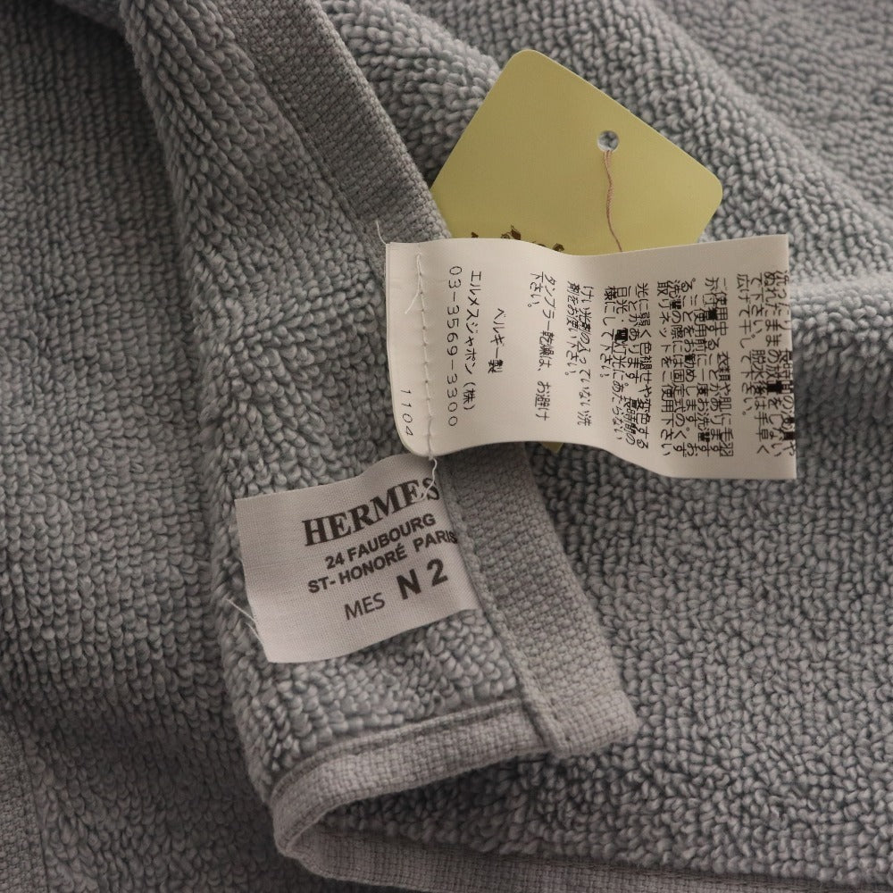 ■ Hermes bath towel, organic cotton, blanket, towel, baby towel, blue, tag, box included, unused