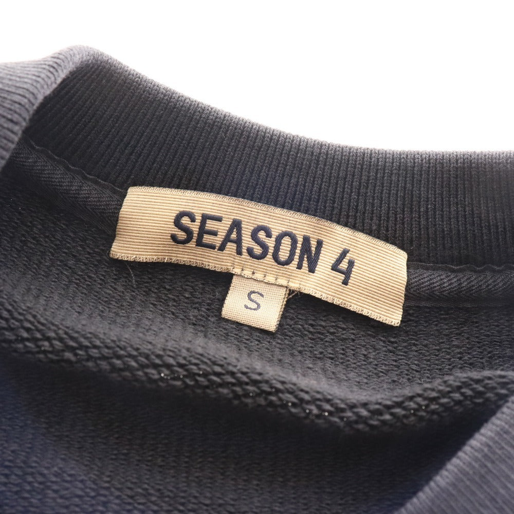 ■ Season 4 Sweatshirt Long Sleeve Top Sleeve Logo Men's S Black