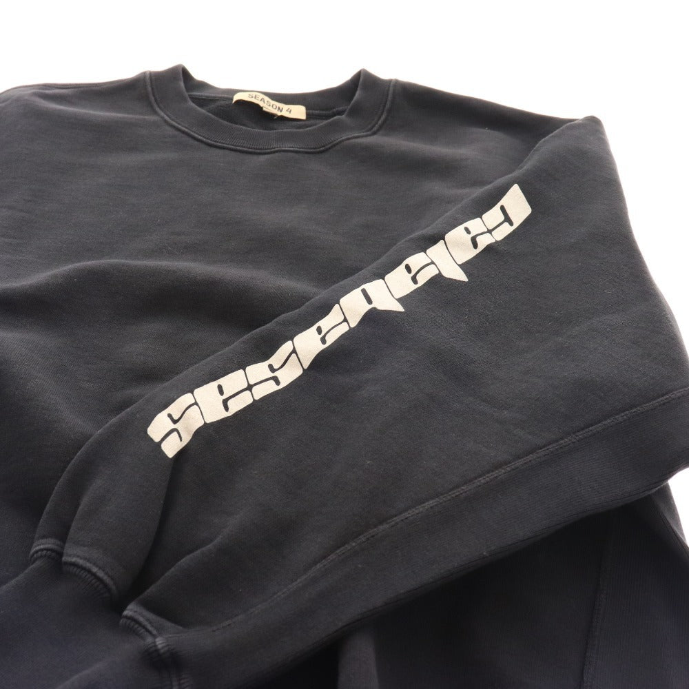 ■ Season 4 Sweatshirt Long Sleeve Top Sleeve Logo Men's S Black