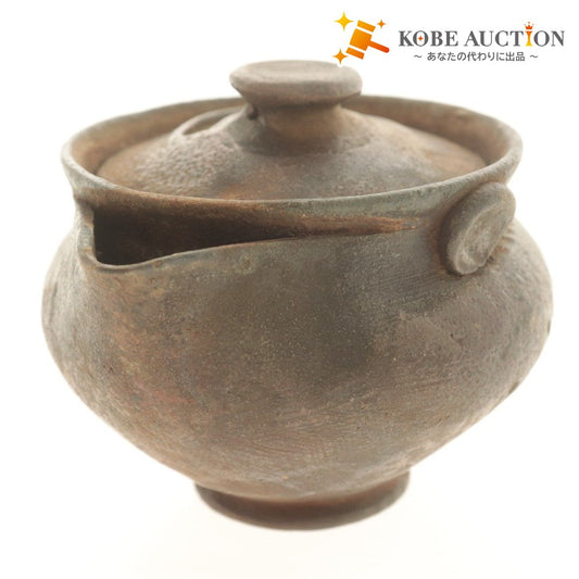 ■ 佐久知炎仙 宝瓶 急須 南蛮焼 骨董品 陶芸 陶器 茶器 道具