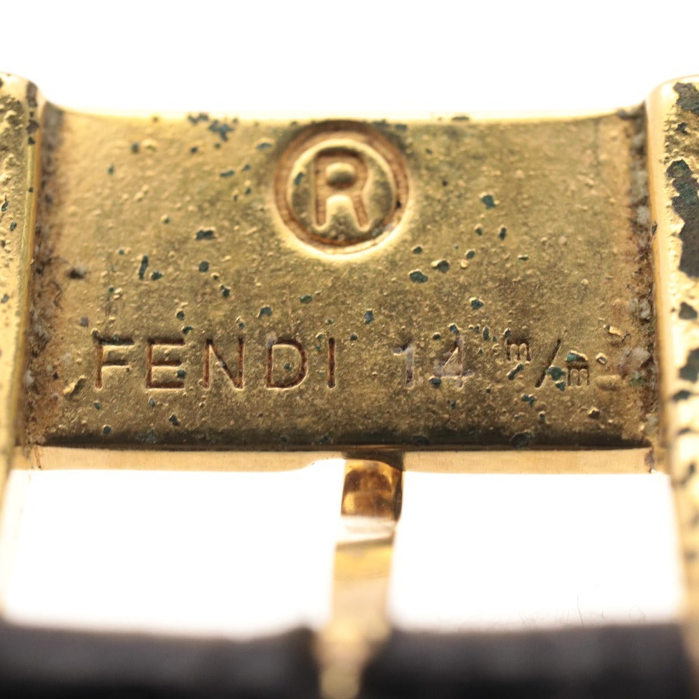 ■ フェンディ 腕時計 800G クォーツ 33.2g メンズ ゴールド 文字盤 ブラック 付属品付き ジャンク