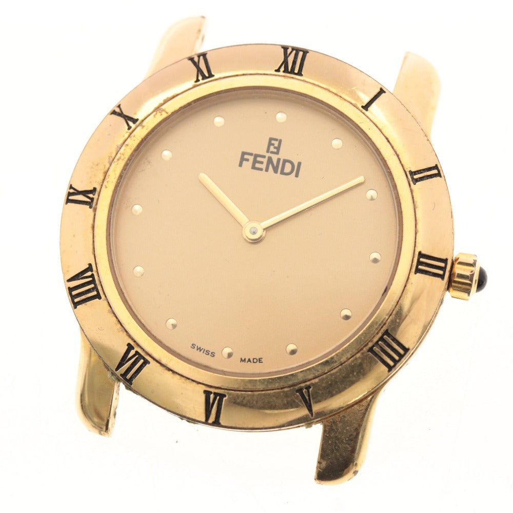 ■ フェンディ 腕時計 800G クォーツ 33.2g メンズ ゴールド 文字盤 ブラック 付属品付き ジャンク