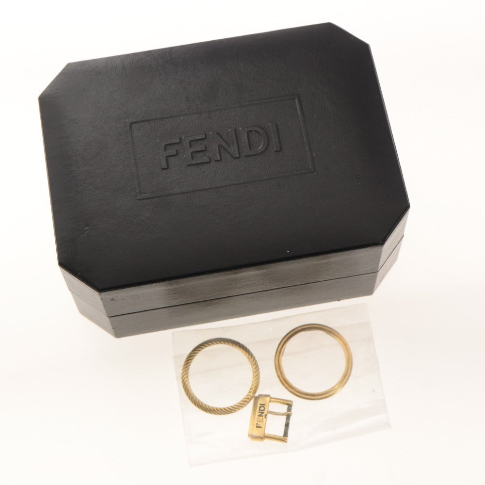 ■ フェンディ 腕時計 800G クォーツ 33.2g メンズ ゴールド 文字盤 ブラック 付属品付き ジャンク