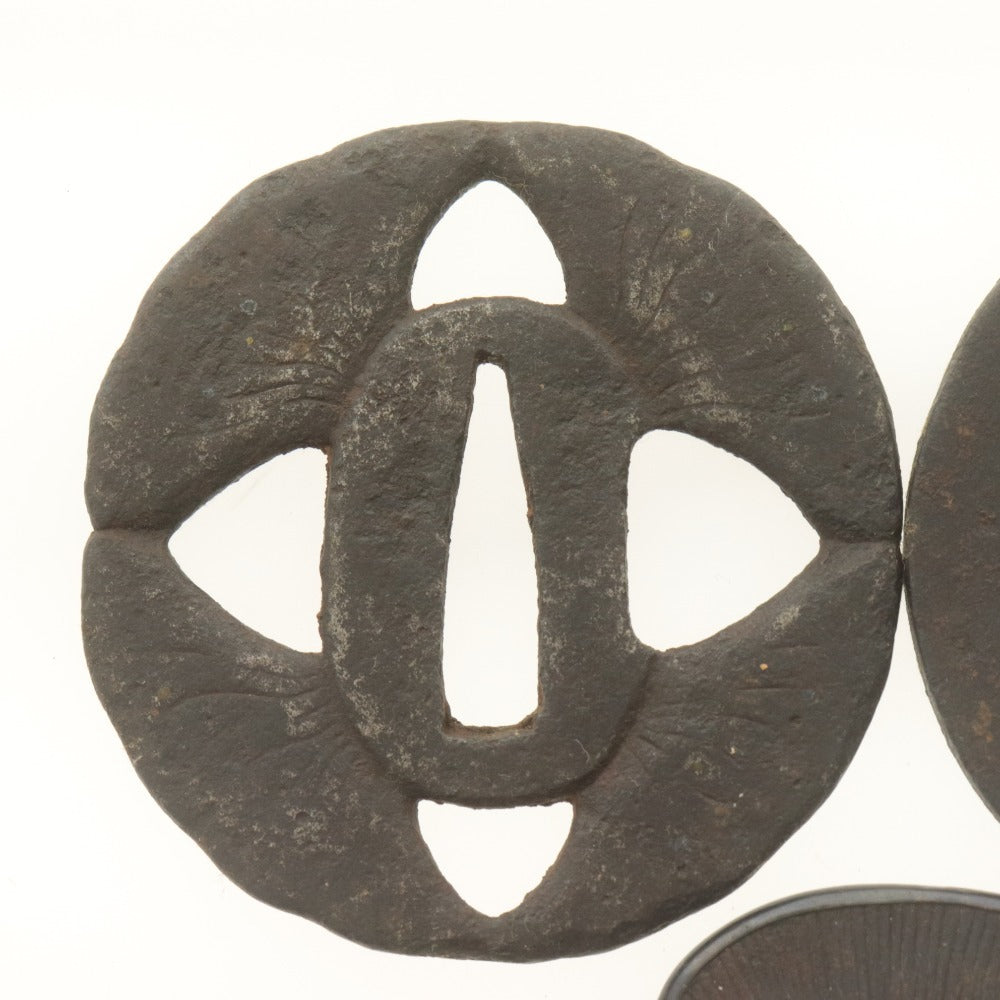 ■ 鍔 つば 5点セット 刀装具 日本刀部品 武具 骨董品