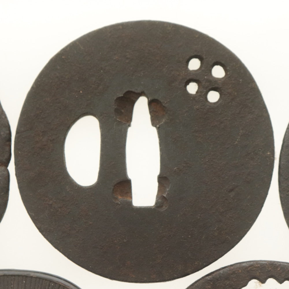 ■ 鍔 つば 5点セット 刀装具 日本刀部品 武具 骨董品