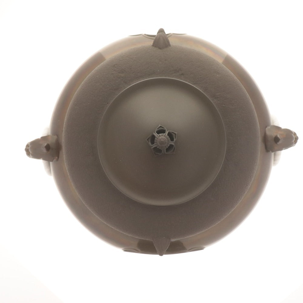 ■ Kanamori Joei Tea Kettle, Tea Utensil, Ro-kama, Metal, Traditional Craft, Art, Tea Ceremony Utensil, Length 33cm, Total Weight 8.7kg, Box Included