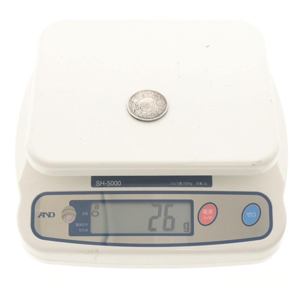 ■ 銀貨 2点セット まとめ売り 一圓 大日本 明治38年 416 ONE YEN 900 竜 重量26g 合計54g 全長3.8cm 古銭 骨董
