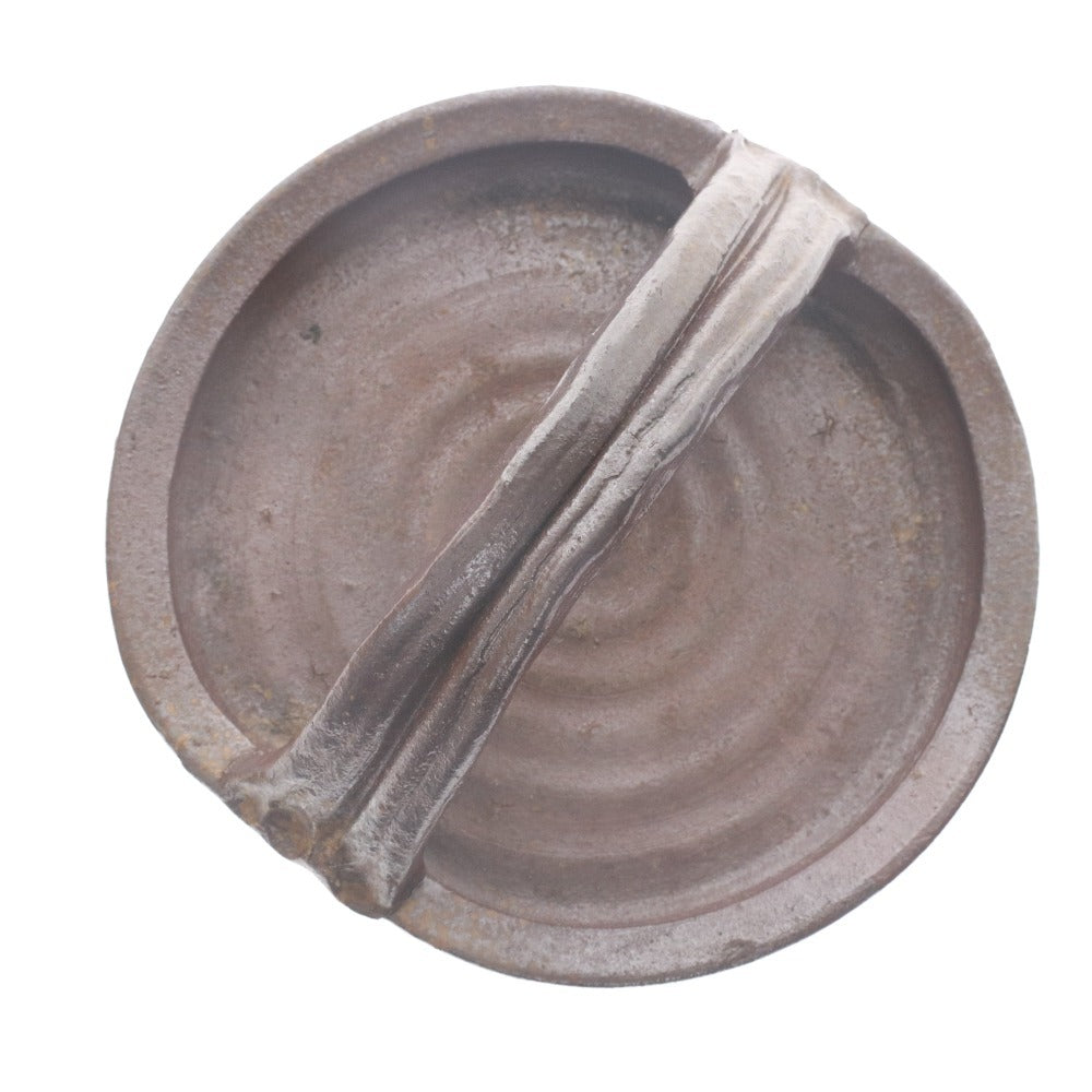■ 藤原啓 手鉢 備前焼 日本美術 手付 骨董品 時代物 美術品 古美術品 木箱付き