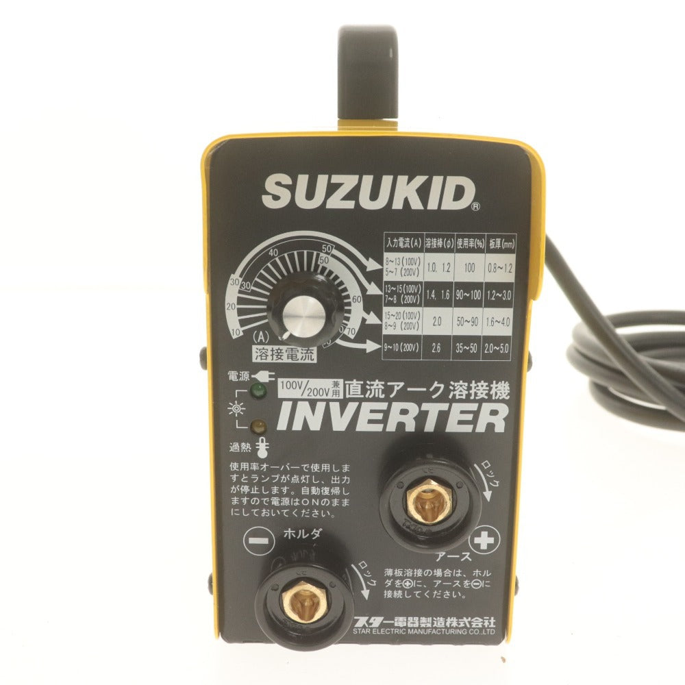 ■ SUZUKID 溶接機 IMAX80 MOBILE SIM-80 インバータ制御 直流アーク溶接機 100V/200V兼用 PSEマーク 付属品付き 動作品