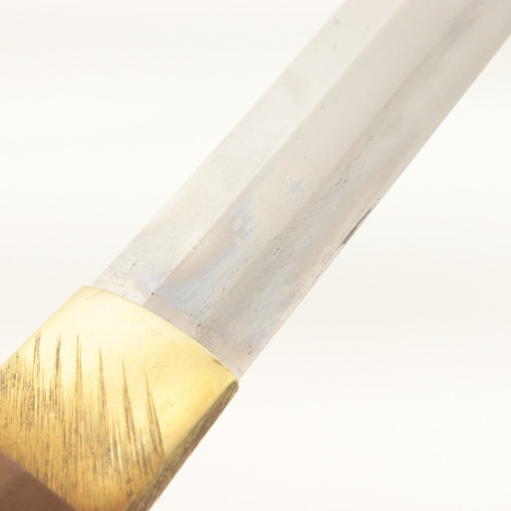 ■ 太刀 本阿弥光徳金象嵌銘 金重 花押 薫山鞘書 全長97.5cm 刃渡り73.2cm 反り0.2cm 日本刀 刀剣 武具 銃砲刀剣類登録書/兵庫第34308号