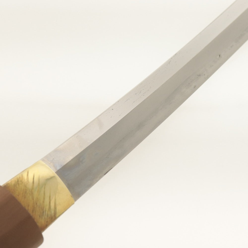 ■ 太刀 本阿弥光徳金象嵌銘 金重 花押 薫山鞘書 全長97.5cm 刃渡り73.2cm 反り0.2cm 日本刀 刀剣 武具 銃砲刀剣類登録書/兵庫第34308号