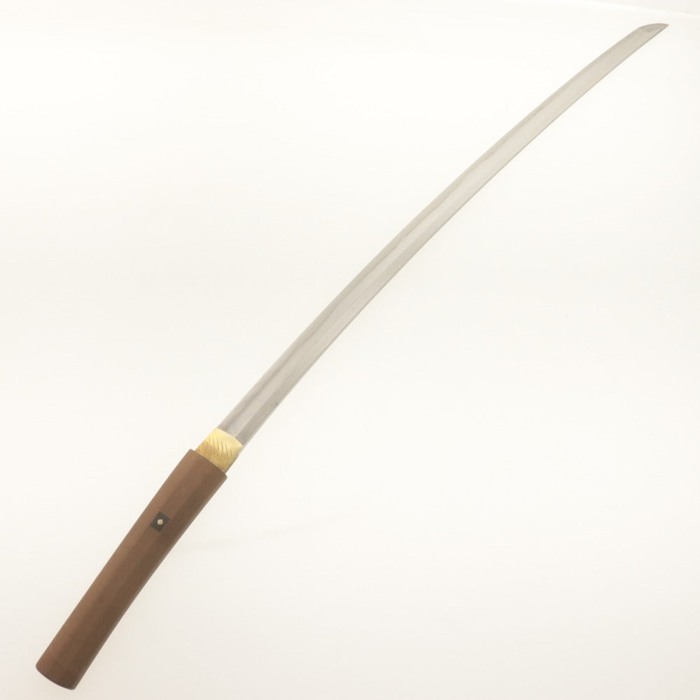 ■ 太刀 本阿弥光徳金象嵌銘 金重 花押 薫山鞘書 全長97.5cm 刃渡り73.2cm 反り0.2cm 日本刀 刀剣 武具 銃砲刀剣類登録書/兵庫第34308号