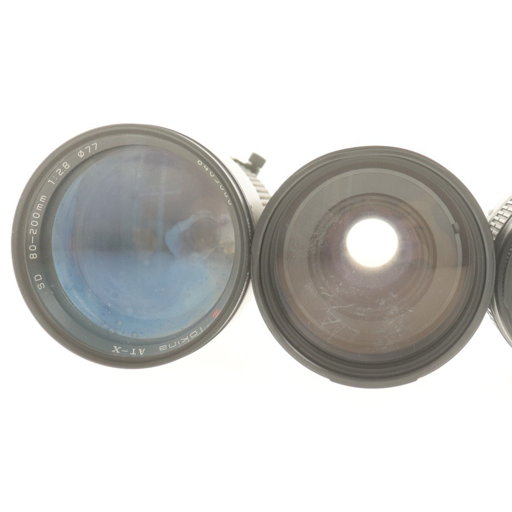 ■ ニコン フィルムカメラ＆レンズ 5点セット まとめ売り FA 55mm 1:3.5 一眼レフ/Tokina AT-X 80-200mm 1:2.8/AF/CANON/Kenko 等 動作品